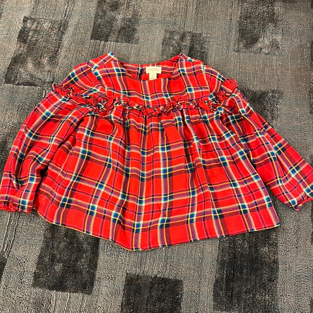 Gymboree Plaid Top, XS (4)
